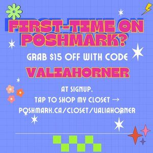 💖 FIRST TIME ON POSHMARK? GET $15 OFF YOUR FIRST PURCHASE 💖